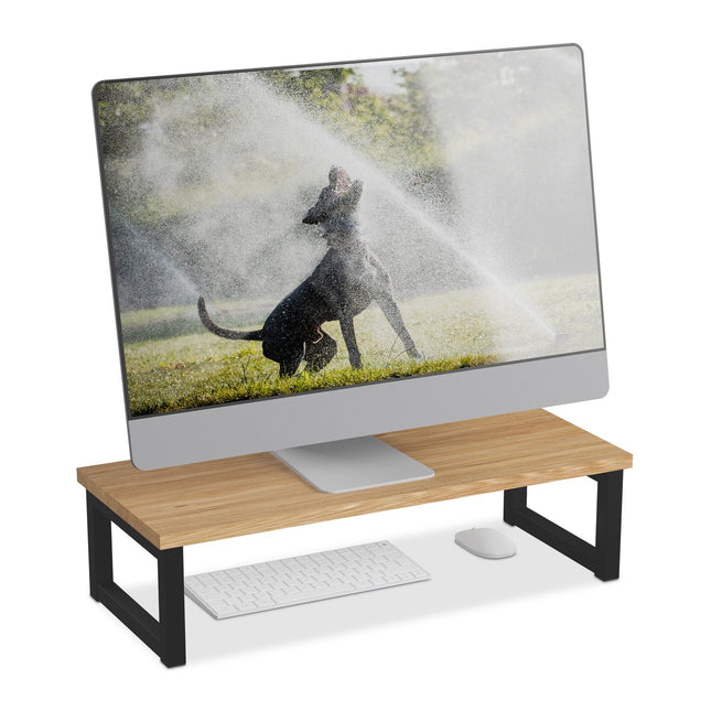 Podstavec pod monitor s úložným prostorem – industriální design