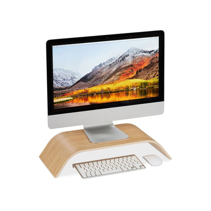 Podstavec pod monitor, bambus, zaoblený