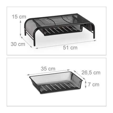 Podstavec pod monitor se schránkou