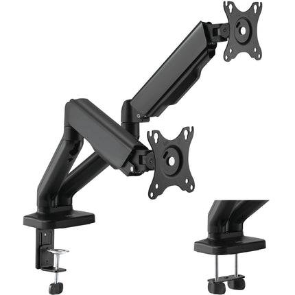 Držák monitoru dvojitý s pružinou 17"-32", černá