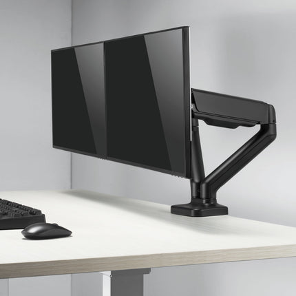 Držák monitoru dvojitý s pružinou 17"-32", černá