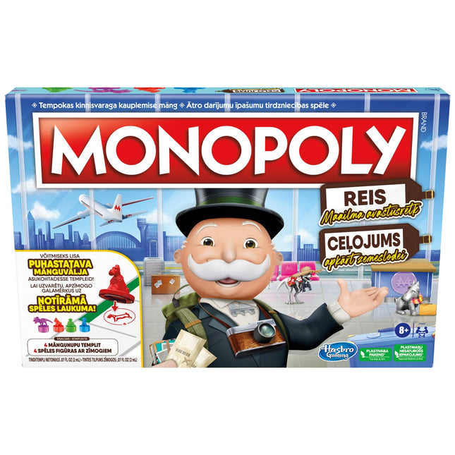 Desková hra Monopoly: World Tour v estonštině a lotyštině