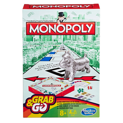 Cestovní hra Monopoly Grab&Go (ve finštině a švédštině)