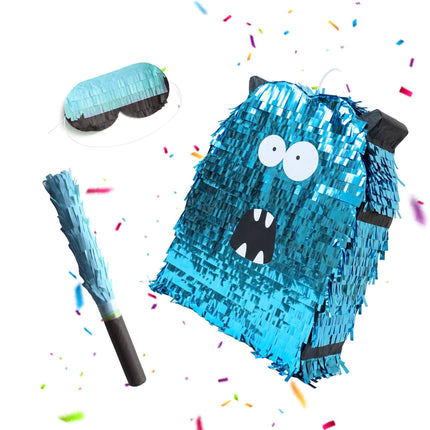 Sada piňata příšerka s tyčí a maskou na oči