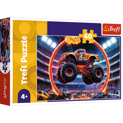 Puzzle monster truck, 60 dílků pro zábavu a učení dětí