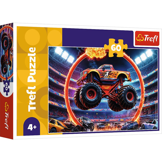 Puzzle monster truck, 60 dílků pro zábavu a učení dětí