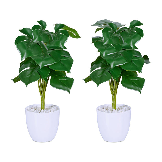 Umělá rostlina monstera, sada 2 ks