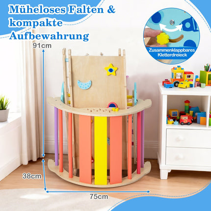 Montessori 9-in-1 Climbing Set with Slide & Ramp