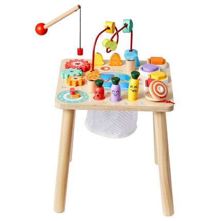 Montessori Activity Table, 8-in-1 Wooden, 6-36 Months