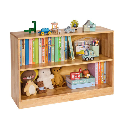 Montessori Bookshelf, 870mm Wide, 2-Tier, Brown