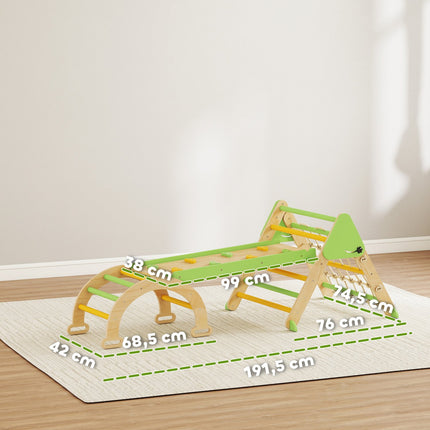 Montessori Indoor Climbing Set – 8-in-1 Triangle, Arch, Slide