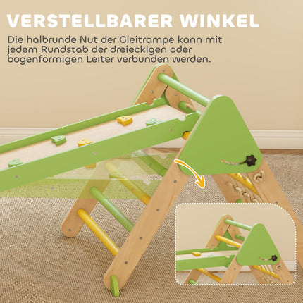 Montessori Indoor Climbing Set – 8-in-1 Triangle, Arch, Slide