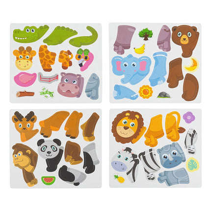 Montessori magnetické puzzle – africká zvířata, 47 dílků