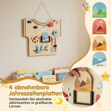 Montessori dřevěný kalendář – roční období, počasí, fáze měsíce