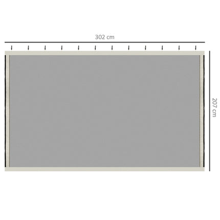 Moskytiéra pro altán – černá, 3x3m, nylonová síť na zip, 4 panely