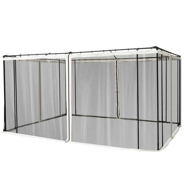 Moskytiéra pro altán 3x4, 4 panely, zip, černý nylon