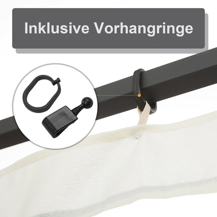 Moskytiéra pro altán 3x4, 4 panely, zip, černý nylon