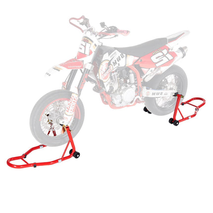 Motorcycle Front And Rear Stand Set, 850 lb Capacity
