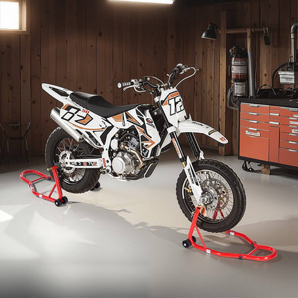 Motorcycle Front And Rear Stand Set, 850 lb Capacity