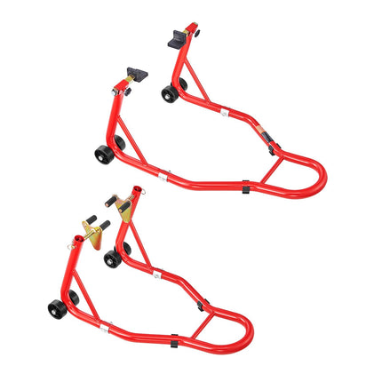Motorcycle Front And Rear Stand Set, 850 lb Capacity