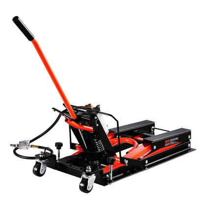 Motorcycle Lift Jack, 1500 lb, Hydraulic-Pneumatic, Casters