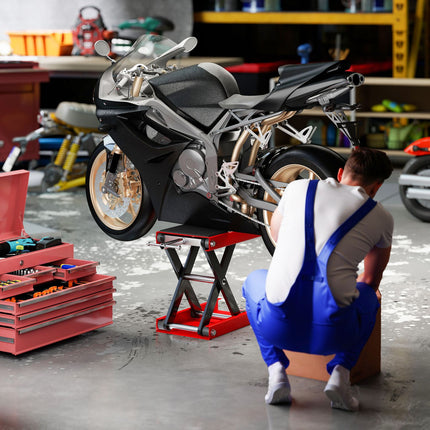 Zvedací stojan na motocykl, nosnost 500kg, ocel, skládací