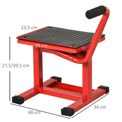 Zvedací stojan na motocykl, ocel, nastavitelný 39-46 cm, nosnost 150 kg