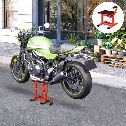 Zvedací stojan na motocykl, ocel, nastavitelný 39-46 cm, nosnost 150 kg