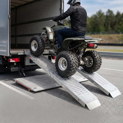 Nájezdové rampy pro motocykl, skládací ocel, 2 ks