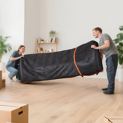 Moving Blankets, 12 Pack, 72 x 40 in, Cotton Fill