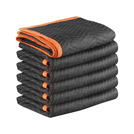 Moving Blankets, 6-Pack 80 x 72 in Recycled Cotton