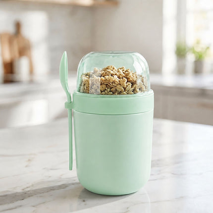 Müsli kelímky s sebou, 4 ks, bez BPA, se lžičkou