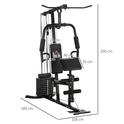 Multifunkční posilovací stanice, Lat Pull/Butterfly, 45 kg závaží