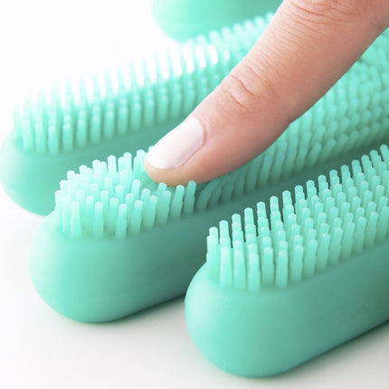 Multi-Purpose Silicone Gloves with Bristles by InnovaGoods, Green, One Size