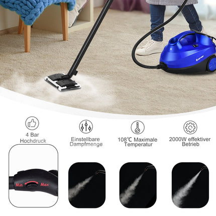 Univerzální parní čistič 2000W domácí napařovač vysoce výkonný parní čistič modrý