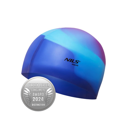 Multicolor Silicone Swimming Cap – Adult Size