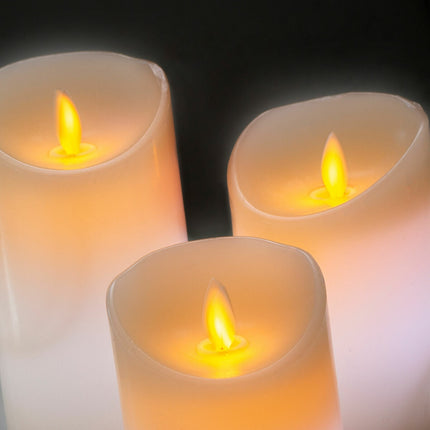 LED svíčky s efektem plamene barevné s dálkovým ovládáním Lendles InnovaGoods 3 ks