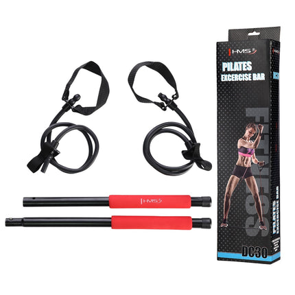 Multifunkční pilates tyč s odporovými gumami