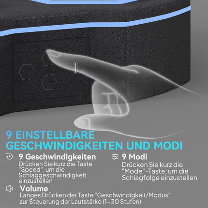 Boxovací stěna s hudbou, Bluetooth, 9 rychlostí, LED displej, černá