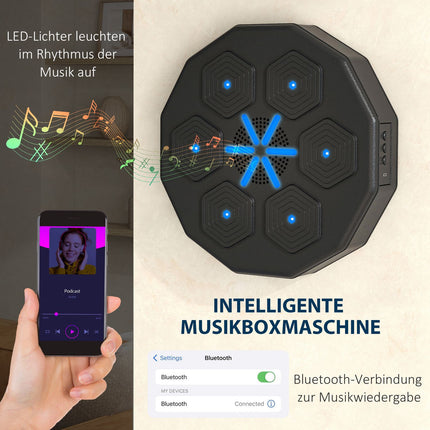 Elektronický LED Bluetooth boxovací terč - na stěnu, do domácnosti