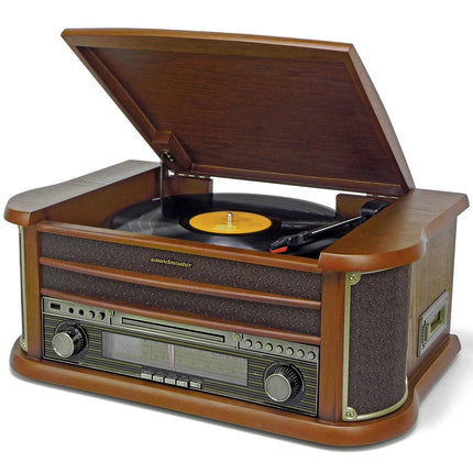 NR560 hudební systém v retro stylu.