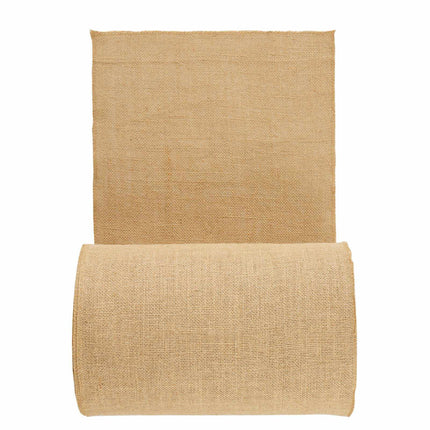 Natural Burlap Fabric Roll, 14 in x 150 ft, 250 g/m²