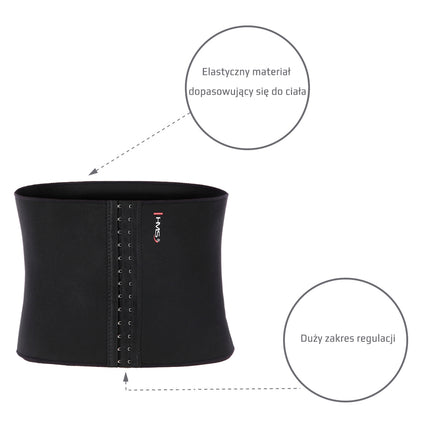 Neoprene Slimming Belt, Black, Size L/XL