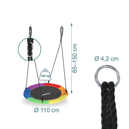 Houpací hnízdo 110 cm – kulaté pro zahradu i interiér