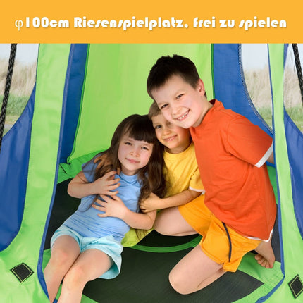 Houpací hnízdo dětská houpačka max. nosnost 150 kg průměr 100 cm zelené