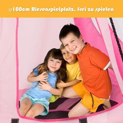 Houpací hnízdo dětská houpačka max. nosnost 150 kg průměr 100 cm růžové