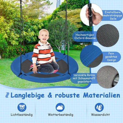 Nestschaukel Kinderschaukel Baumschaukel Hängeschaukel Ø 100 cm Blau Rakete