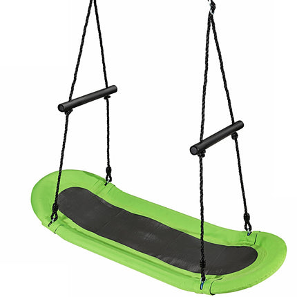 Houpací hnízdo dětská houpačka na strom s nastavitelným lanem 100-180cm závěsná houpačka zelená 123x45cm