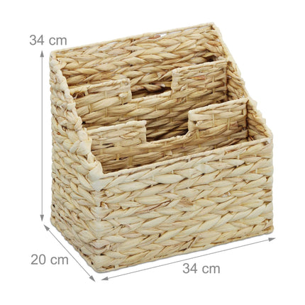 Newspaper rack water hyacinth 3 compartments