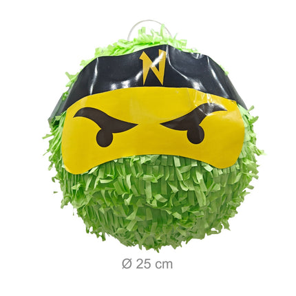 Sada piňaty ninja s pálkou a maskou na dětské oslavy